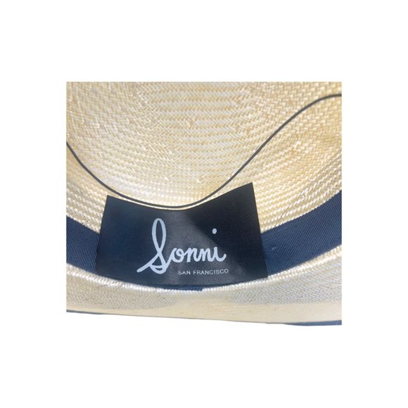 Sonni San Francisco Vintage Cream Lace Hat Beige & Blue - Picture 8 of 12